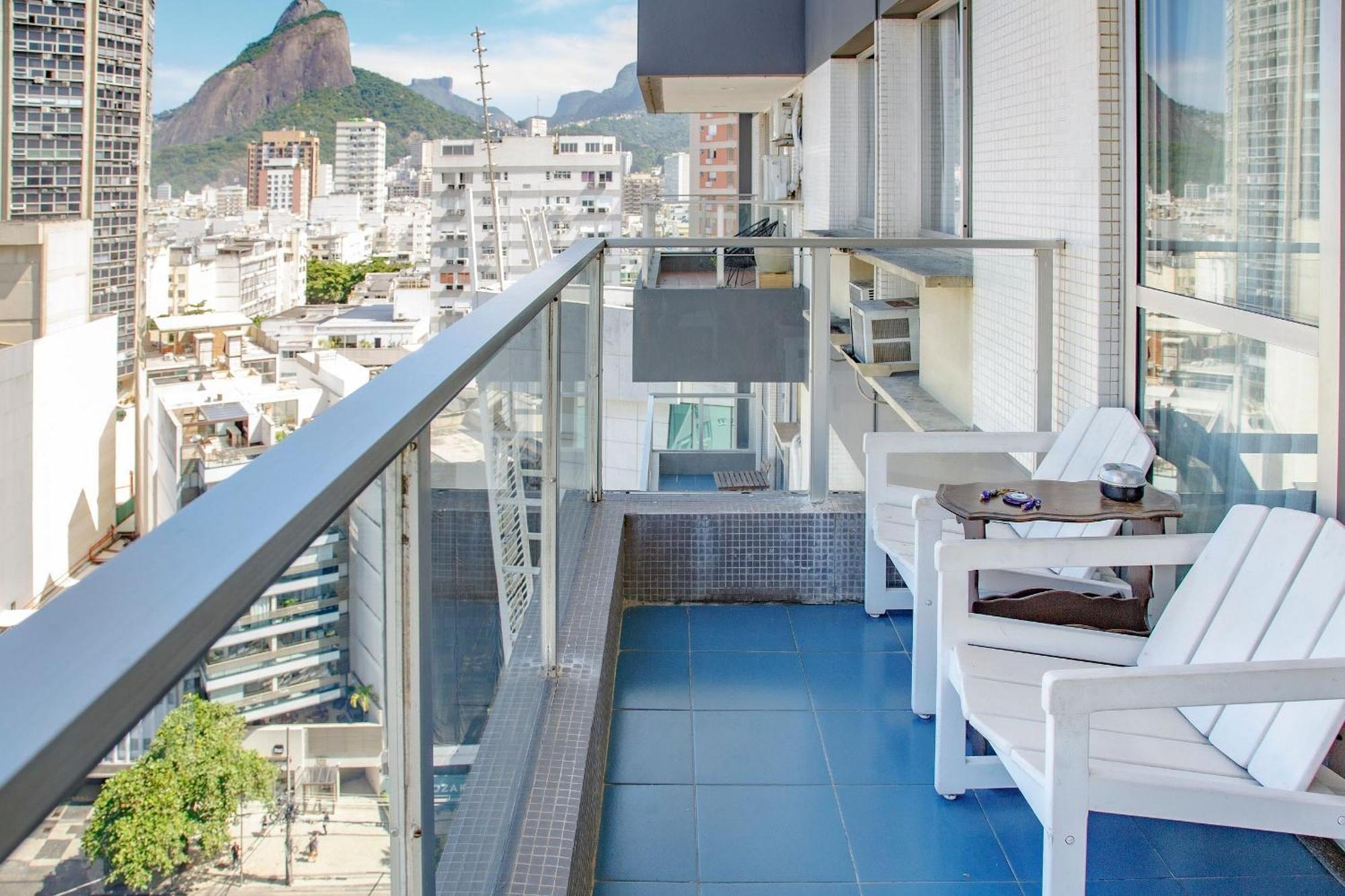 Jumpinbed - Leblon Flat Service - Sala E Quarto Com Varanda E Vista Do Mar. リオデジャネイロ エクステリア 写真