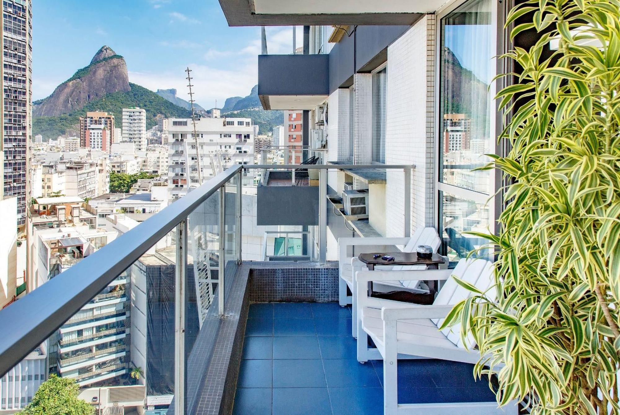 Jumpinbed - Leblon Flat Service - Sala E Quarto Com Varanda E Vista Do Mar. リオデジャネイロ エクステリア 写真